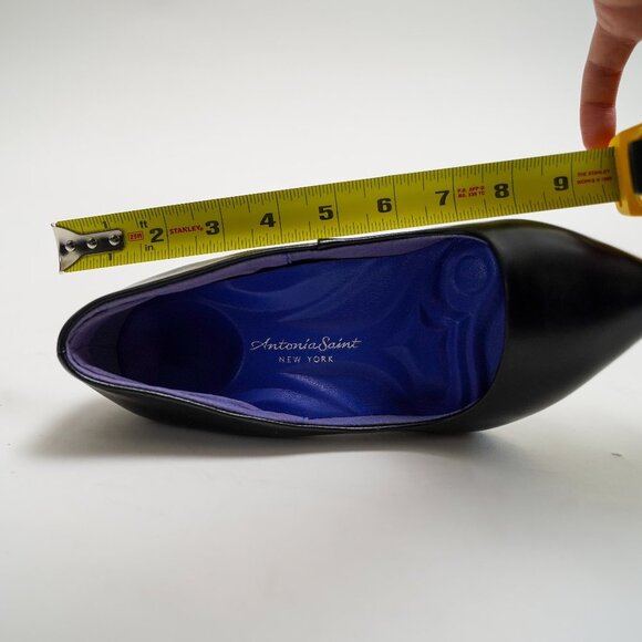 Antonia Saint Micro Fiber Leather Black Pumps - Picture 10 of 10